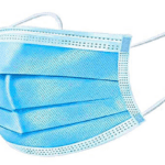 Blauw gezichtsmasker medische bescherming tegen virussen