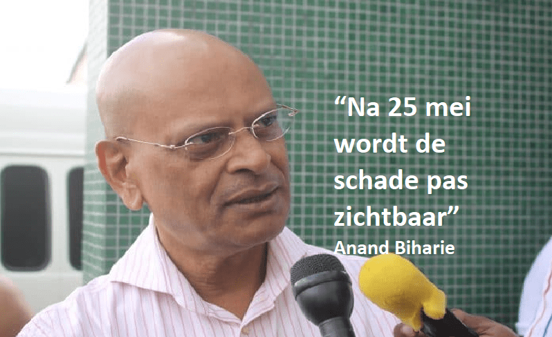 “Na 25 mei wordt de schade pas zichtbaar” – Anand Biharie