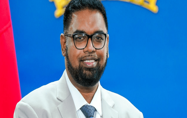 president Mohamed Irfaan Ali